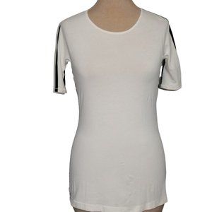 Lululemon Devotion Tee Short Sleeves Cream/Black  Size 8